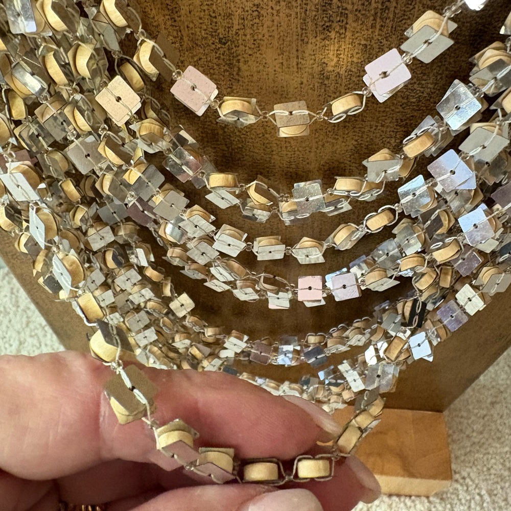 Multi-Layered Super Sparkly Sexy Silver Necklace - Picture 9 of 13